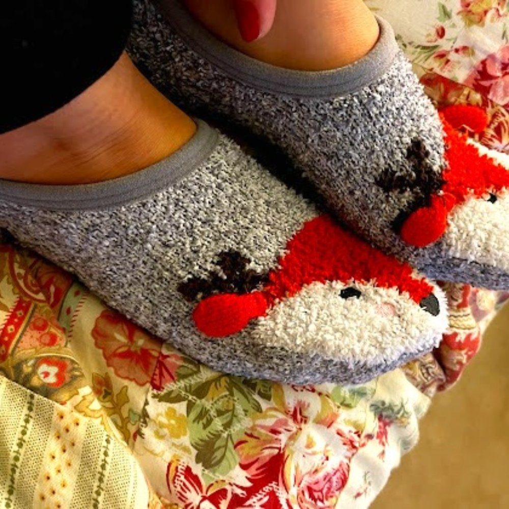 womens used worn fuzzy socks comfy soft